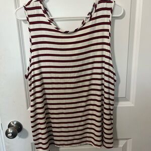 Green Envelope red stripe tank tie‎ bow back  Large